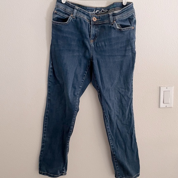 Denim Skinny Leg Regular Fit Short Mom Blue Jeans Petite - Picture 1 of 4